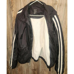 Vintage Mountain Dew Soda Windbreaker Jacket Size 2XL Full Zip Black Softshell